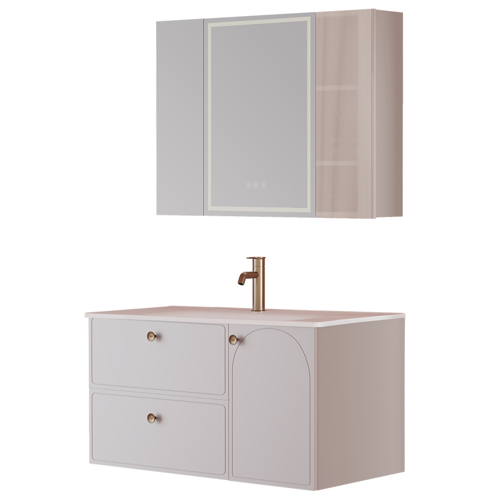 BC6301-100陶瓷盆款 生態(tài)實木浴室柜